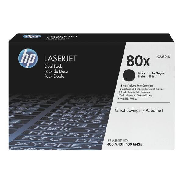 HP Dubbelpak toner �HP CF280XD� HP 80X
