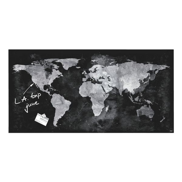Sigel Glas-magneetbord Artverum World Map, 91 x 46 cm