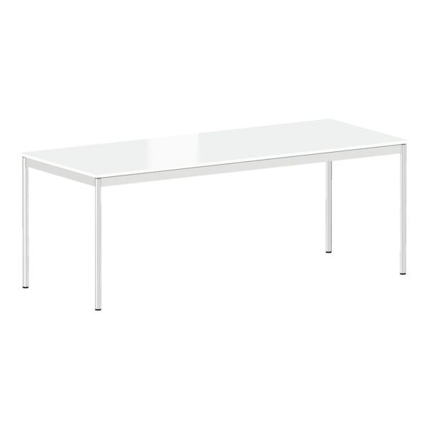viasit Bureau System 4 200 cm, 4 poten zilver