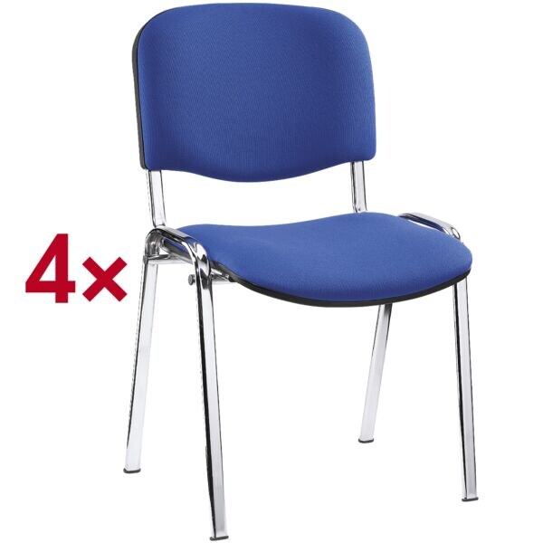 Nowy Styl Set van 4 stapelstoelen »ISO 4L« chroomkleurig onderstel Nowy Styl Set van 4 stapelstoelen »ISO 4L« chroomkleurig onderstel