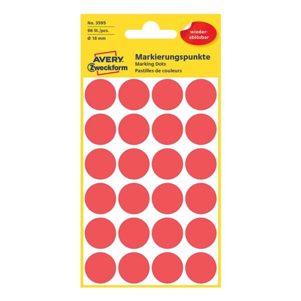 Avery Zweckform Markeerpunten 18 mm weer verwijderbaar