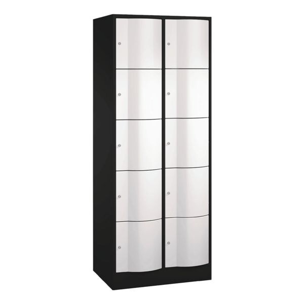 CP kast met kluisjes Resisto, 2x5, staal, met sokkel, 77 x 195 cm