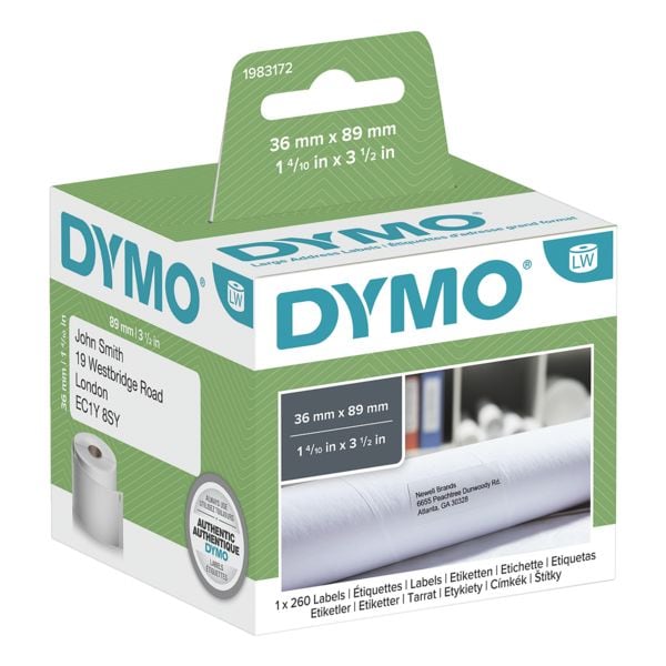 DYMO LabelWriter papieren etiketten �1983172� 36 x 89 mm