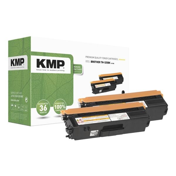 KMP Pak met 2 toners vervangt Brother »TN-325BK«