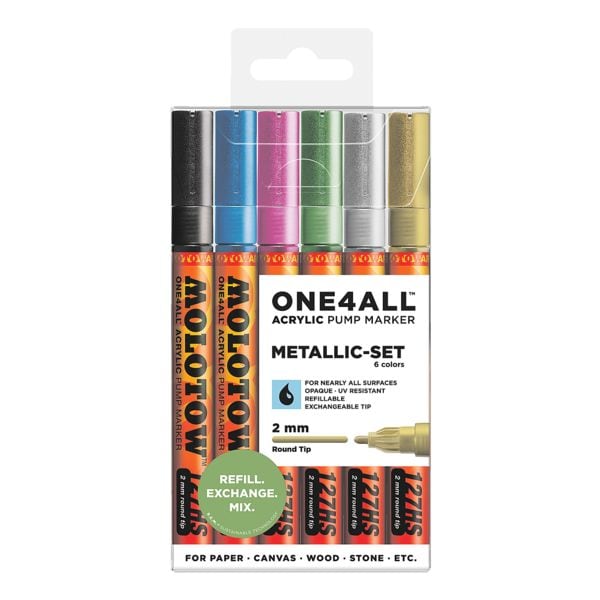 MOLOTOW acrylmarker ONE 4 All - ronde punt, Lijndikte 2 mm MOLOTOW acrylmarker ONE 4 All - ronde punt, Lijndikte 2 mm