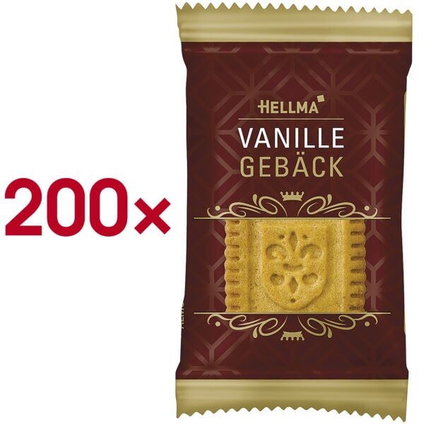 Hellma Vanillekoekjes individueel verpakt 200 porties
