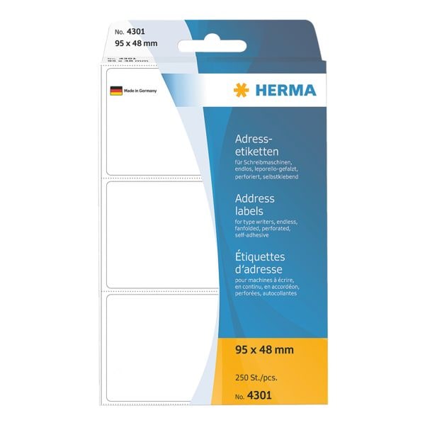 Herma Pak met 250 adresetiketten 4301