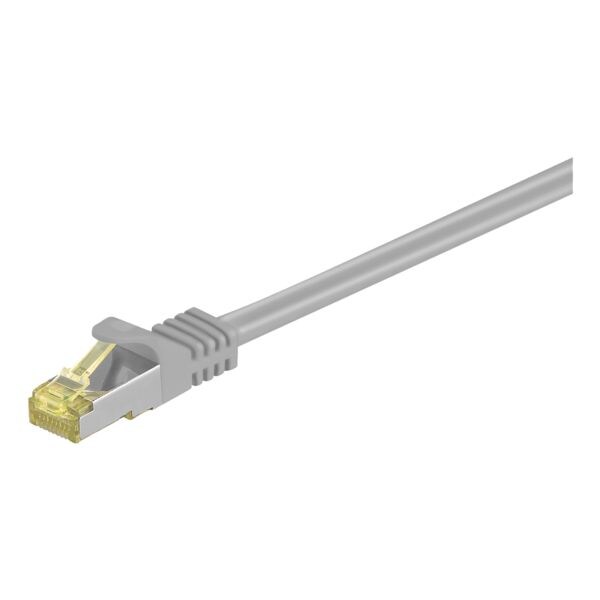 goobay RJ45 Patchkabel S/FTP (PiMF) m. CAT 7 kabel grijs 3 m goobay RJ45 Patchkabel S/FTP (PiMF) m. CAT 7 kabel grijs 3 m