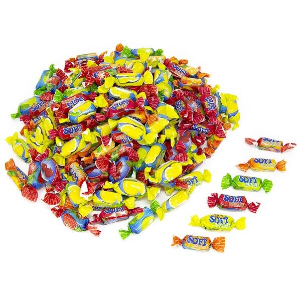 Fruittoffees Cool Soft individueel verpakt 1000g