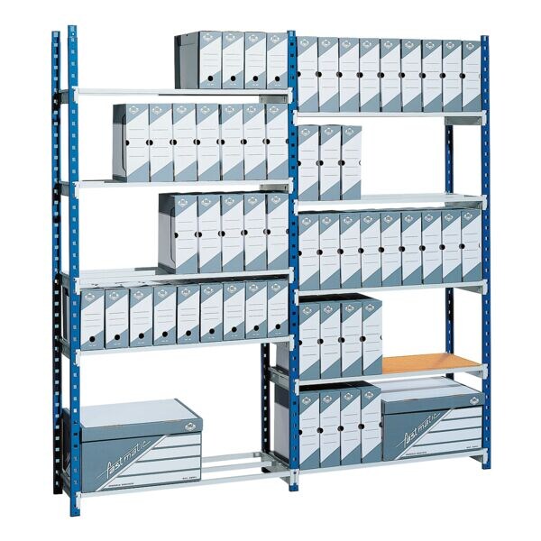 Paperflow Steekrek-systeem »Rang'Eco« aanbouwrek 5 planken 100 / 34 / 200 cm Paperflow Steekrek-systeem »Rang'Eco« aanbouwrek 5 planken 100 / 34 / 200 cm