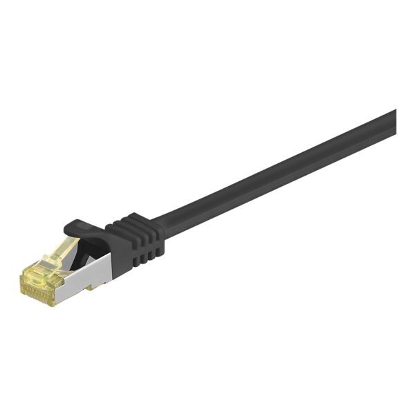 goobay RJ45 Patchkabel S/FTP (PiMF) m. CAT 7 kabel zwart 1 m goobay RJ45 Patchkabel S/FTP (PiMF) m. CAT 7 kabel zwart 1 m