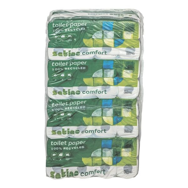 Satino comfort Toiletpapier 2-laags, wit - 64 rollen (8 pakken van 8 rollen)