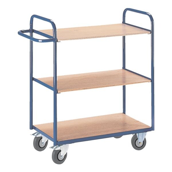 ROLLCART Etagewagen zonder wanden 100x50 cm houten laadvlak ROLLCART Etagewagen zonder wanden 100x50 cm houten laadvlak