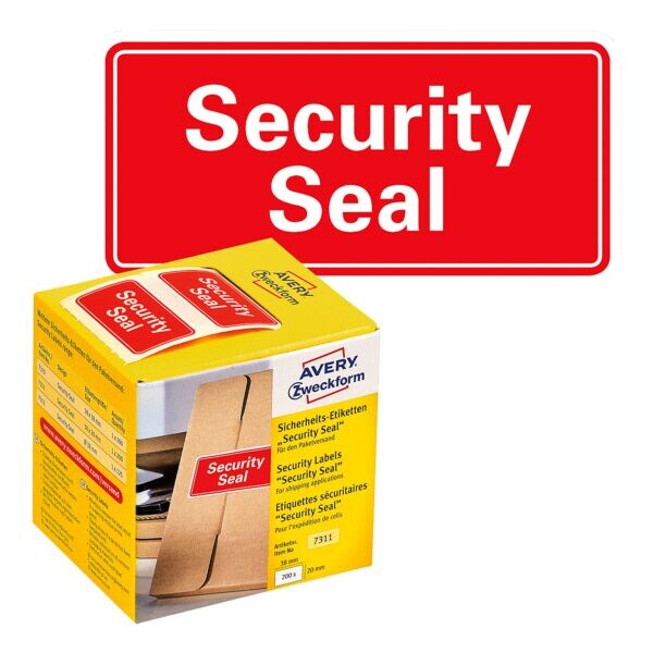 Avery Zweckform Veiligheidszegel 7311 Security Seal 38 x 20 mm (B/L)
