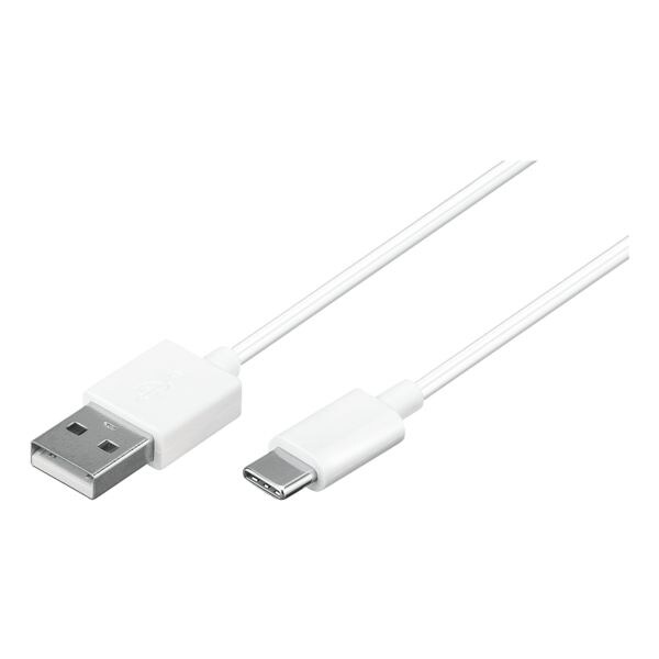goobay USB-C laad- en synchronisatiekabel 0,5 m wit
