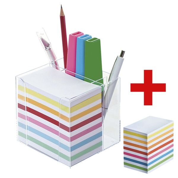 folia Notitiebox met pennenhouder incl. reserveblok