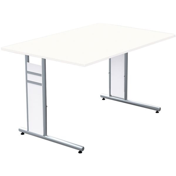 Kerkmann Bureau Stage One 120 cm, L-onderstel aluminiumzilver