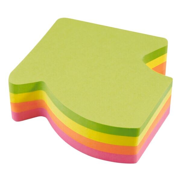 inFO herkleefbare notes Pijl 6,7 x 6,8 cm, 200 bladen (totaal), gesorteerd in kleuren