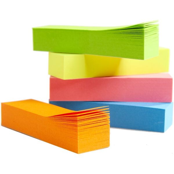 inFO Papieren pagemarkers (50 x 15 mm) in een set met 5 kleuren