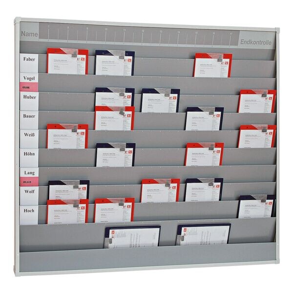 EICHNER Werkplaats-planbord voor 10 medewerkers (A4)