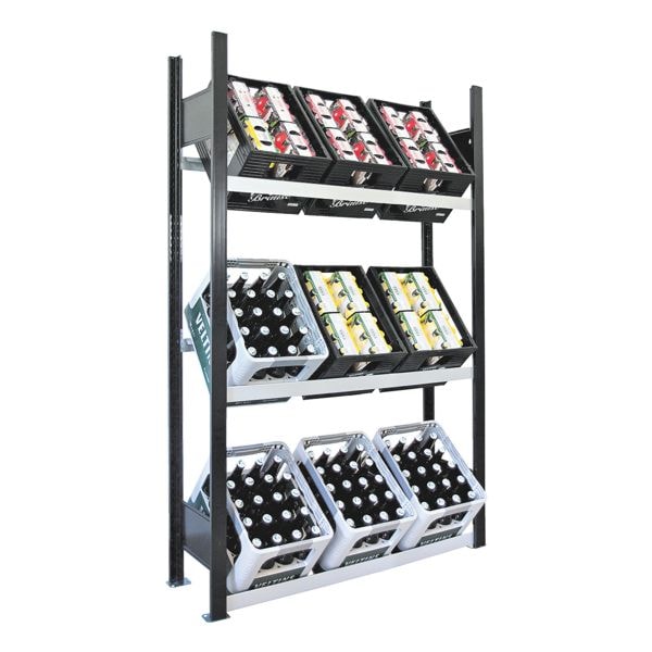 SCHULTE Lagertechnik Open kast voor drankkratten 130 cm breed