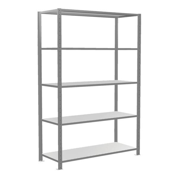 SCHULTE Lagertechnik Stalen open kast 130x200 cm »MULTIplus150« 50 cm diepte 5 legborden basiselement (alleen te gebruiken) gegalvaniseerd