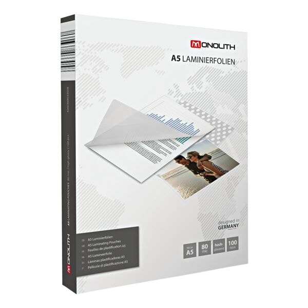 MONOLITH 100 stuk(s) Lamineerfolie 81M0580001 A5 80 micron glanzend