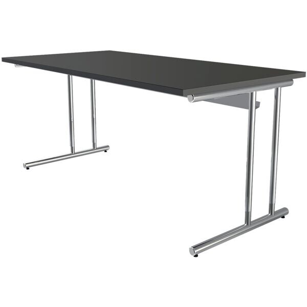 Kerkmann Bureau Artline Transparent  160 cm, L-onderstel chroom