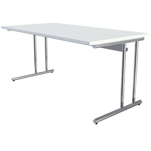 Kerkmann Bureau Artline Transparent  160 cm, L-onderstel chroom