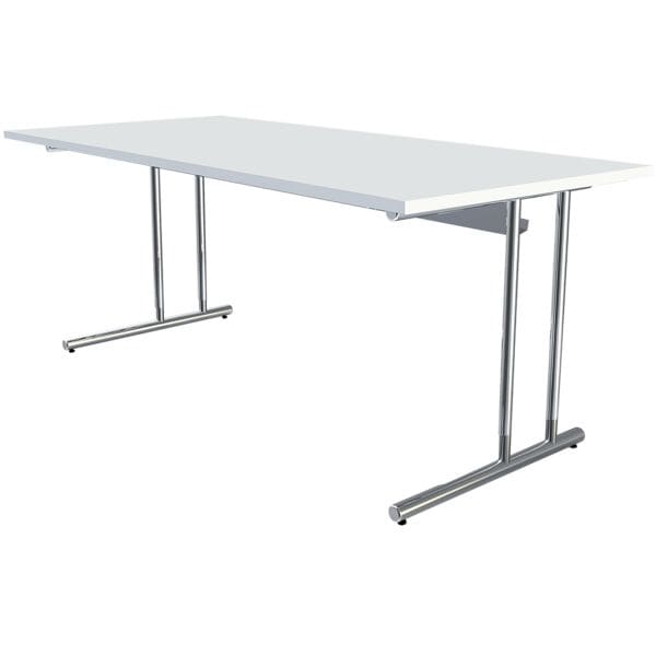 Kerkmann Bureau Artline Transparent  180 cm, L-onderstel chroom