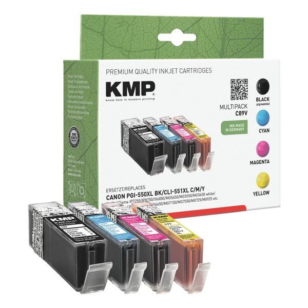 KMP Set inktpatronen vervangt Canon »PGI-550XL/CLI-551XL « KMP Set inktpatronen vervangt Canon »PGI-550XL/CLI-551XL «