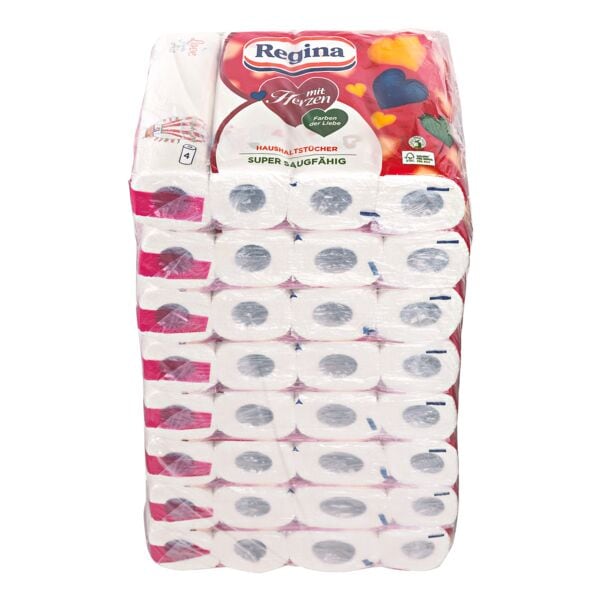 Regina Keukenrollen Mit Herzen 3-laags, 32 rollen (8 pakken  4 rollen)