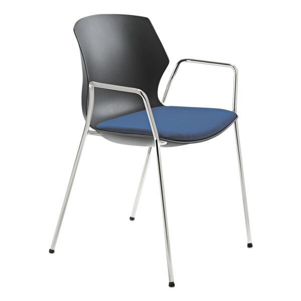 mayer Sitzmbel Stapelstoel my Primo 4-poots chroom met armleuningen