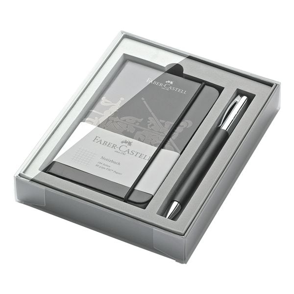 Cadeauset balpen en notitieboek Faber-Castell Ambition, documentecht