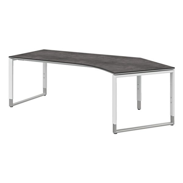 röhr Hoekbureau »Objekt Plus« 217 cm, beugel-poot wit/alukleur röhr Hoekbureau »Objekt Plus« 217 cm, beugel-poot wit/alukleur