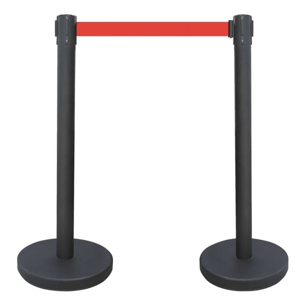 Viso 2 afzetpalen, met rood lint