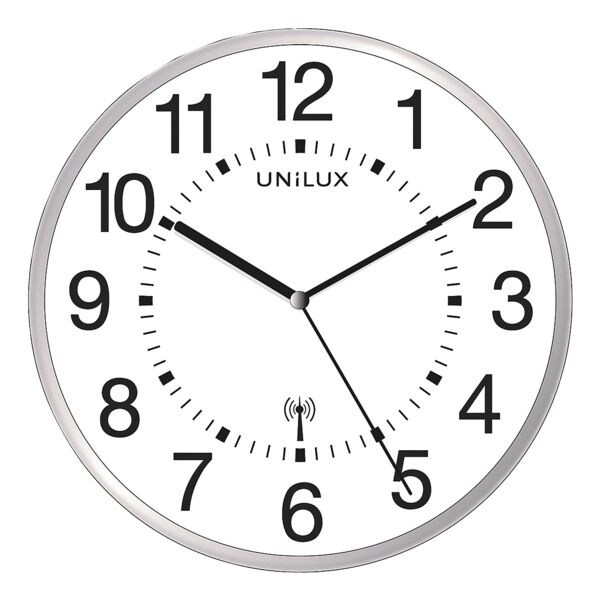 unilux Radiogestuurde wandklok Maxi Wave