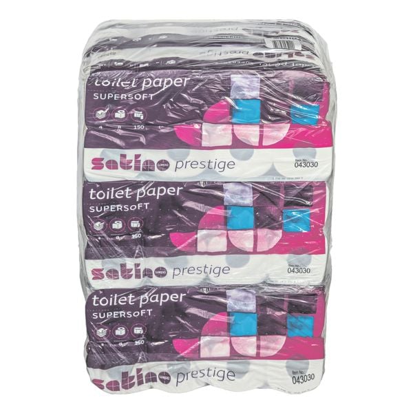 Satino prestige Toiletpapier Prestige 4-laags, extra wit - 72 rollen (9 pakken  8 rollen)