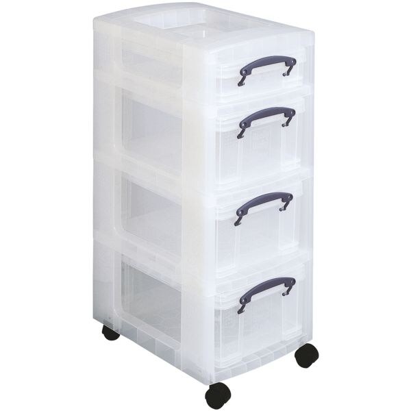Really Useful Box Trolley met 4 opbergboxen »UB3X9LC«