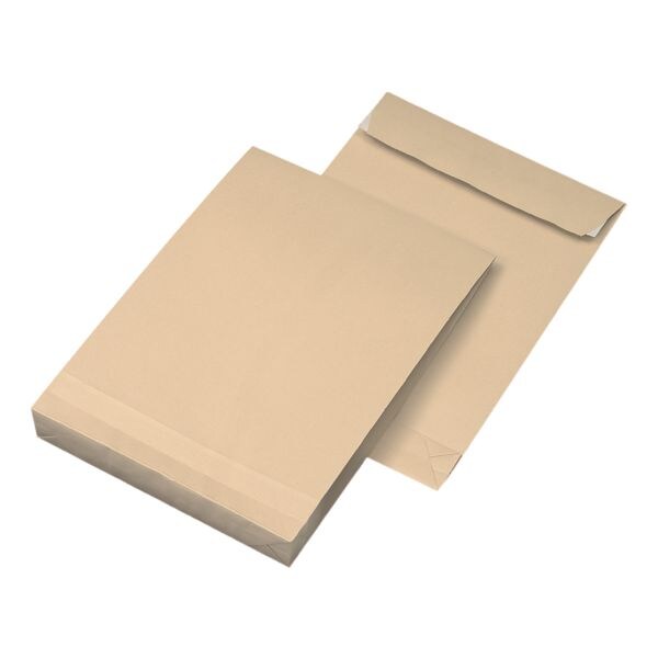 Mailmedia 100 zak-enveloppen met sta/blokbodem , B4 zonder venster