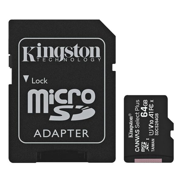 Kingston microSDXC-geheugenkaart Canvas Select Plus - 64GB