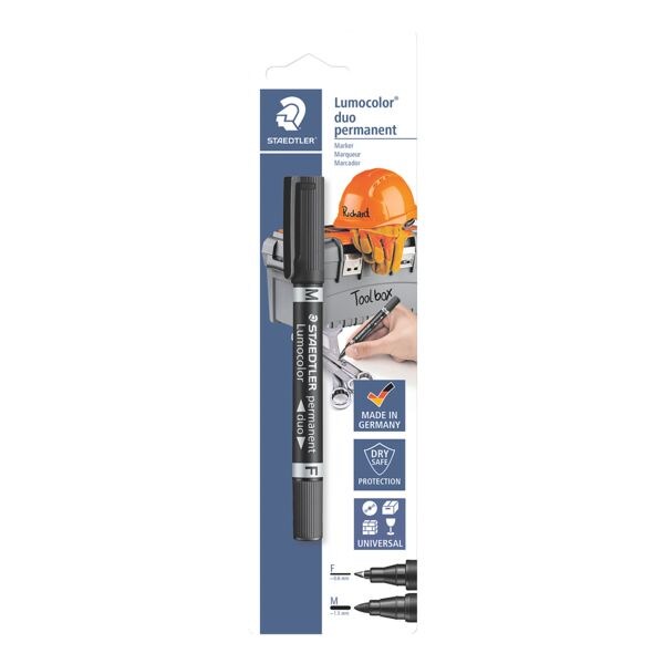 STAEDTLER Permanent-Marker Lumocolor - ronde punt, Lijndikte 1  - 2,5 mm (F/M)