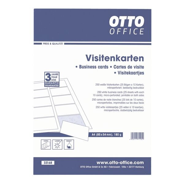 OTTO Office Pak met 250 visitekaartjes