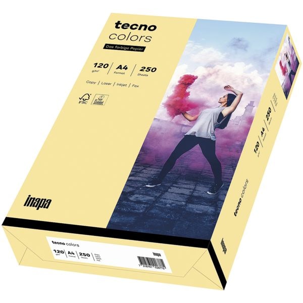 Gekleurde papieren A4 Inapa tecno Rainbow / tecno Colors - 250 bladen (totaal)