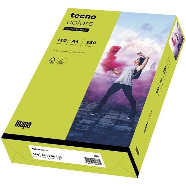 Gekleurde papieren A4 Inapa tecno Rainbow / tecno Colors - 250 bladen (totaal)