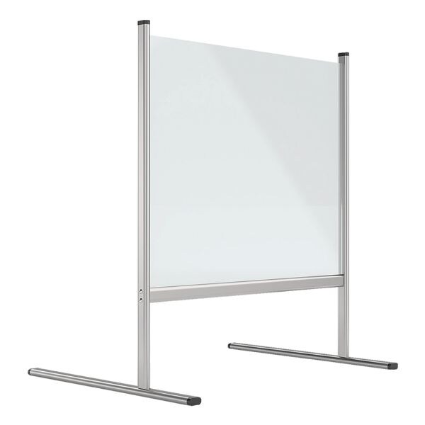 Magnetoplan Nies- en spuugbescherming frameloos balieblad van acrylglas 82,9 x 62 x 92,7 cm
