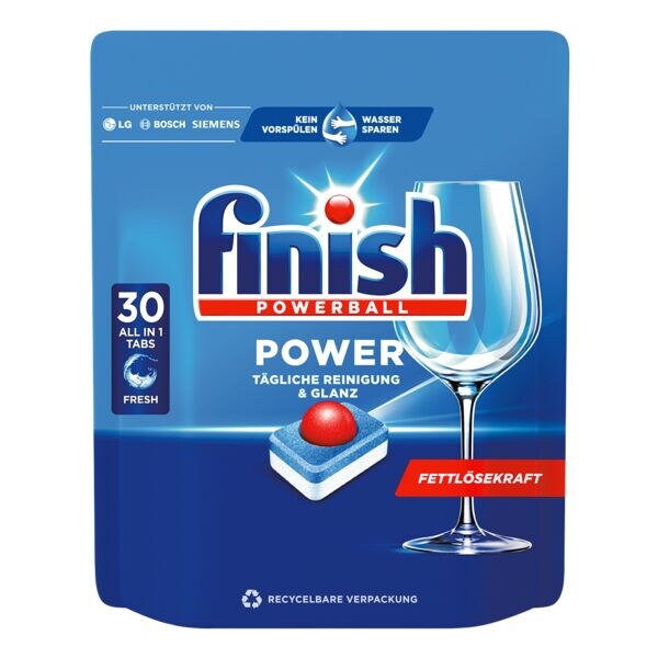 finish Pak met 30 vaatwasmachine-tabs All in 1 Regular