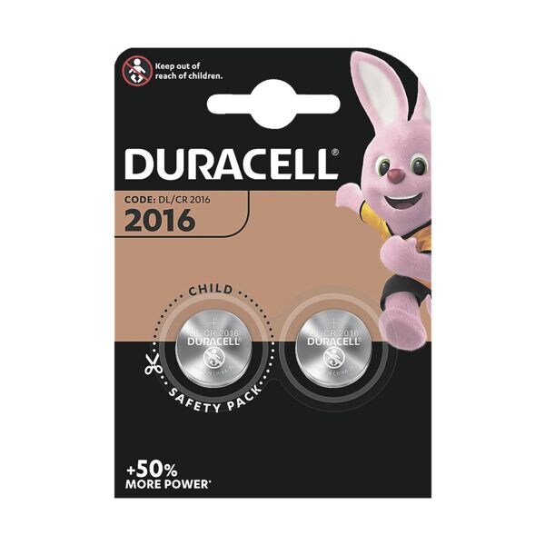 Duracell Pak met 2 knoopcellen CR2016
