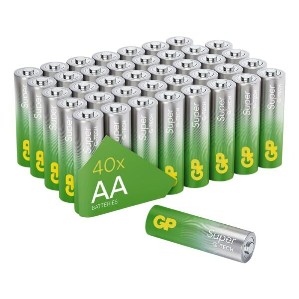 GP Batteries Pak met 40 batterijen Super Alkaline Mignon / AA / LR06