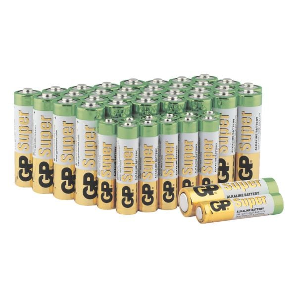 GP Batteries Pak met 44 batterijen Super Alkaline 32x Mignon / AA / LR06, 12x Micro / AAA / LR03